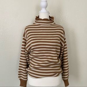 Turtle Neck Striped Sweater